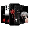 Чехол для телефона с изображением аниме Токио вурдалак с цветами для Samsung Galaxy S22 Pro S21 S20 Ultra FE S10 Lite 5G S10E S9 S8 Plus, мягкий черный чехол