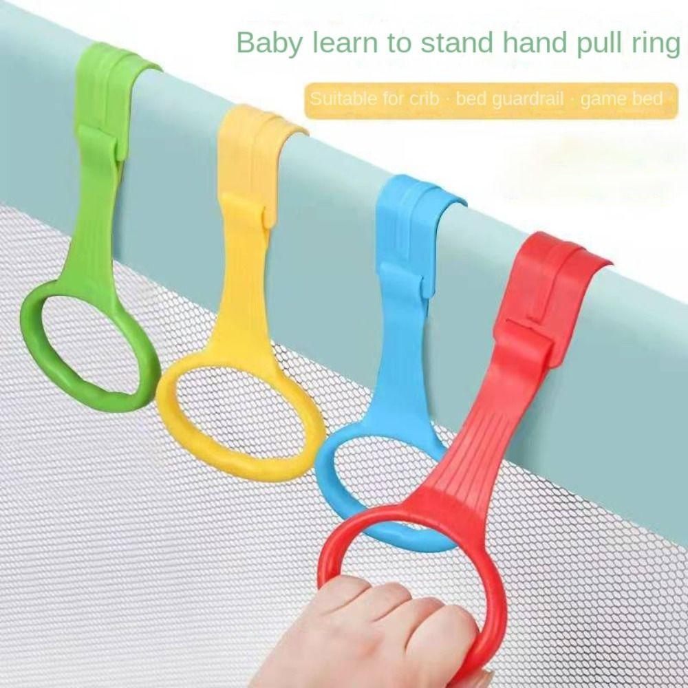 2/4PCS Light Weight Playpen Pull Ring Plastic Baby Toys Comfortable Baby Crib Hooks Baby