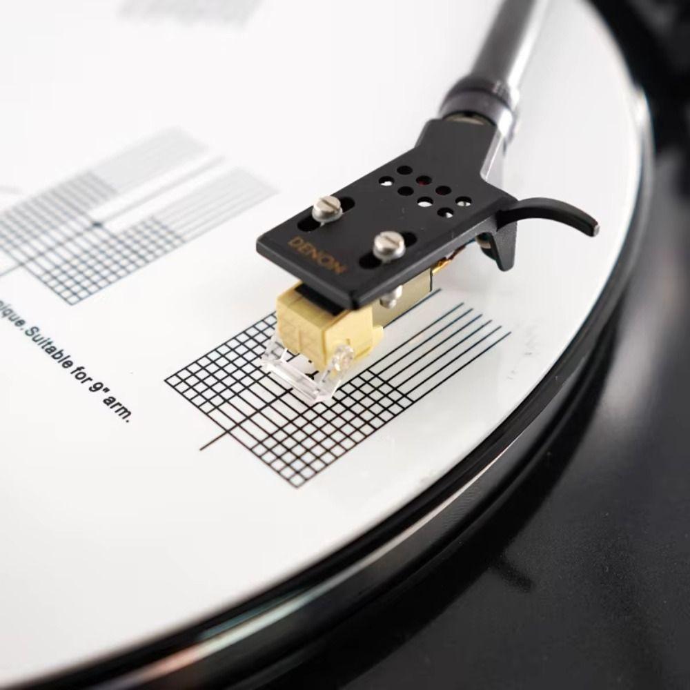 Accurate Vinyl Record Pickup Calibration Plate Acrylic Record Player Turntable Adjustment Tool