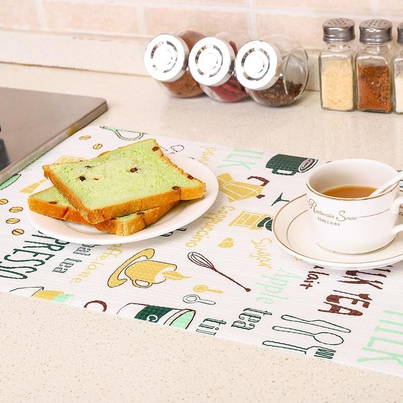 Can Cut Table Mat Drawers Cabinet Shelf Liners Cartoon Cupboard Placemat Waterproof Oil Thickened Kitchen Stickers