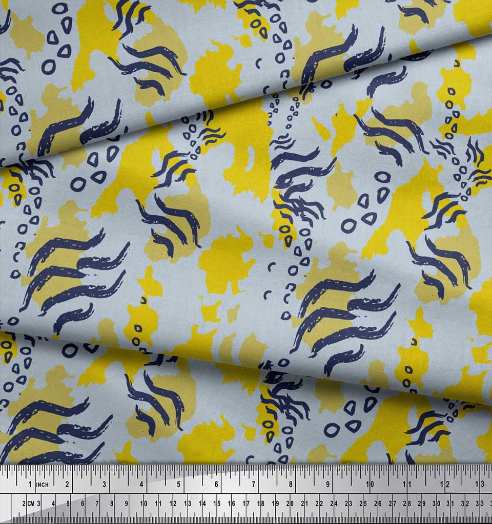 Soimoi Red Japan Crepe Satin Fabric Zebra & Leopard Animal Skin Print Fabric by the Metre 42 Inch