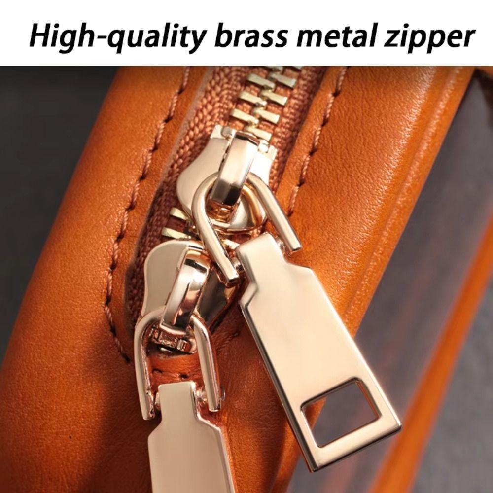 Transparent Design Jewelry Organizer Bag Leather Material Waterproof Jewelry Bag  Hand String