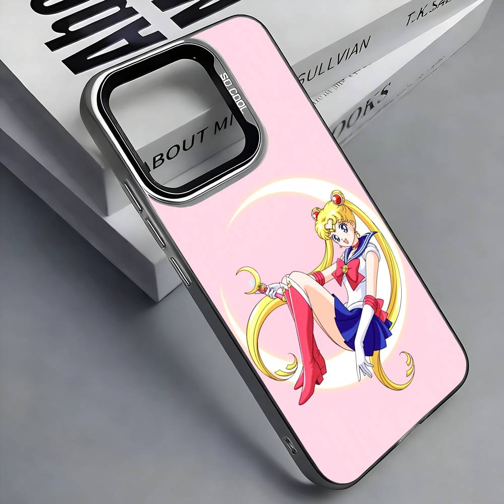 S-Sailor M-Moons Цветной Серебристый Задний Чехол Для Телефона Для IPhone 17 16 15 14 13 12 11 Plus Pro Max Plus