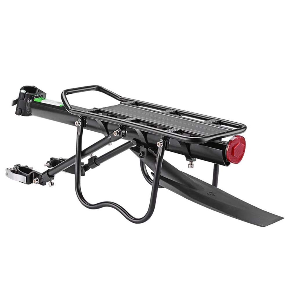 ROCKBROS Rear Carrier Bicycle Cargo Rack Touring Carrier Retrofit Aluminum Maximum Load Capacity 25kg Adjustable Easy Installation (Black)