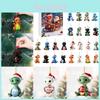 Рождественский календарь обратного отсчета с милыми ornaments-малышами драконами для праздничного декора