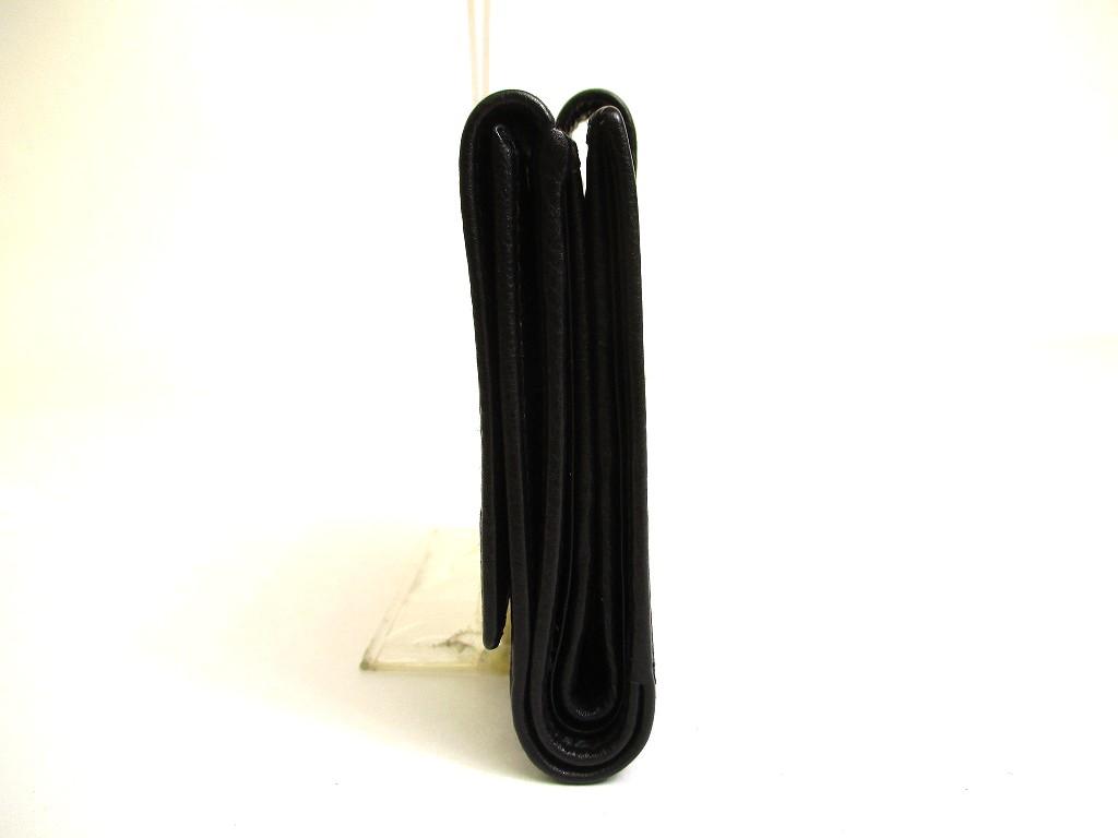 Authentic LOEWE Anagram Black Leather Bifold Wallet Compact Wallet #a910  Refurbished