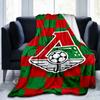 Green And Red Soccer Emblem Printed Throws Blanket Soft Flannel Blankets for Couch Bed Gifts for Men Women Picnic blanket Christmas gifts