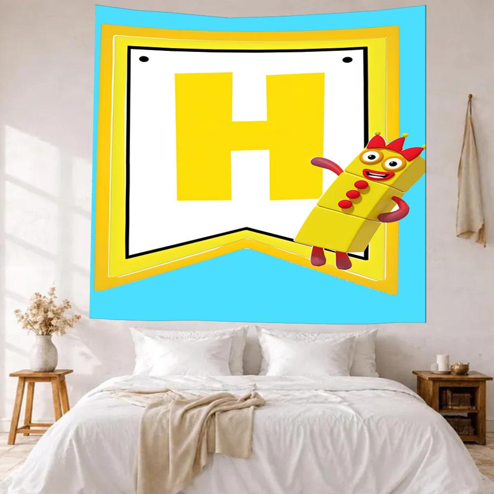 Numberblocks Wall Decor Tapestry Art For Pet Memorial Birthdaywedding Party Backdrop Family Gift