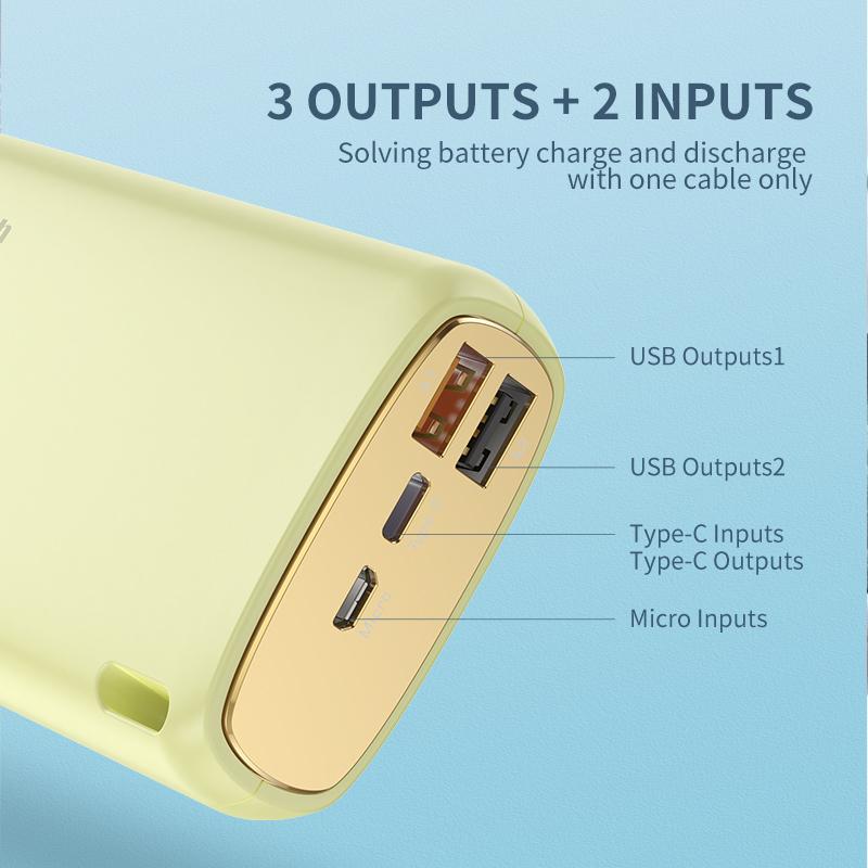 Power Bank Kuulaa 20000мАч со светодиодным индикатором заряда