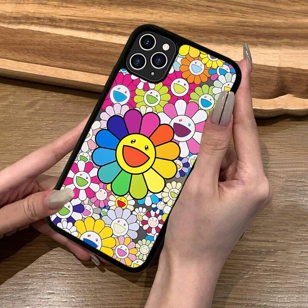 Art Japanese M-Murakami Artisti T-Takash Phone Case For IPhone 17 16 Pro Max 11 12 13 14 15 Hard PC+TPU Bracket Back Cover