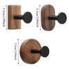 Solid Wood Suction Cup Hook Self-Adhesive Bathroom Hook Space Saving Wall Mount Hook  Door Hanging