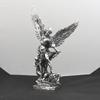 New Retro Silver Michael Archangel Sculpture Religious Statue Angel Garden Treading Metal Miguel Outdoor Catholic Christmas Gift