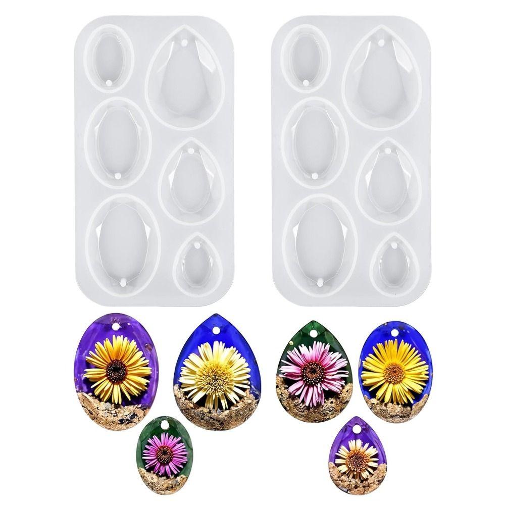 Waterdrop Oval Shape Resin Jewelry Mold with Hanging Hole Resin Casting Mold Jewelry Making