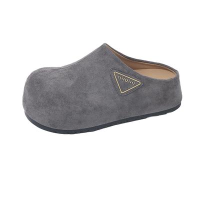 Модные осенние новые женские туфли на плоской подошве в ретро стиле однотонные женские шлепанцы с мягкой стелькой модные женские замшевые тапочки