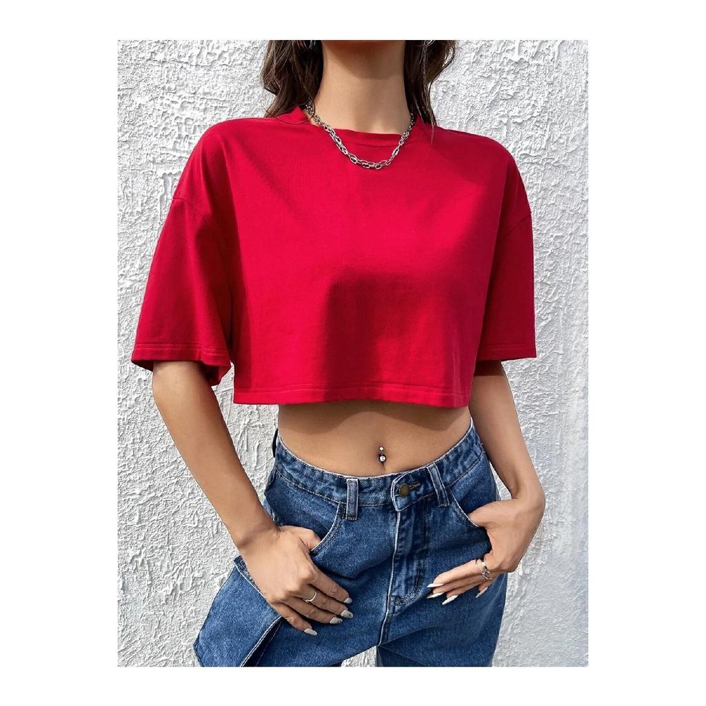 Colorful Oversize Crop T-shirt