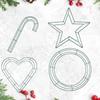 1PC For Christmas Halloween DIY Flower Garland Metal Wreath Frame Ring Heart Star Circle Shape