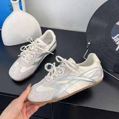 Версия из мягкой кожи~ внутренняя высота увеличена на 4 см, ретро-кроссовки Форрест Гамп, новинка 2025 года, немецкие тренировочные кроссовки, универсальные спортивные и повседневные кеды