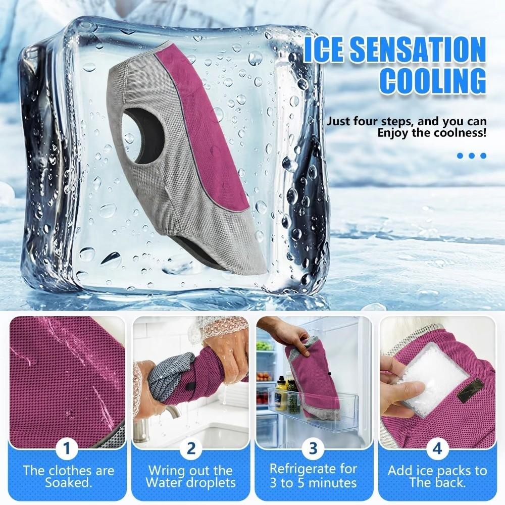 Breathable Mesh Dog Cooling Ice Vest Sun Protection Pet Cool Clothes Outdoor Activities