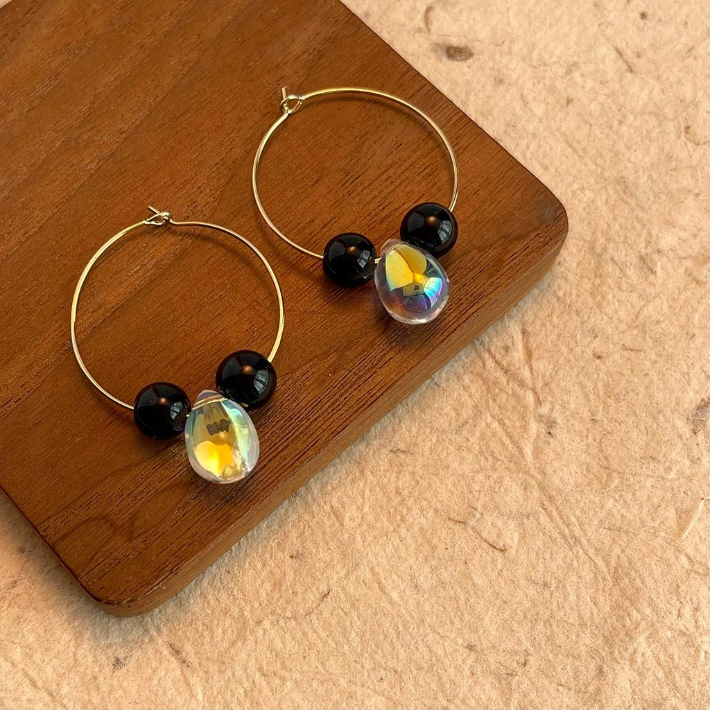 Серьги-подвески оригинального дизайна, этнический стиль, серьги из бисера из натурального камня, серьги в стиле ретро и персонализированные новые серьги в китайском стиле