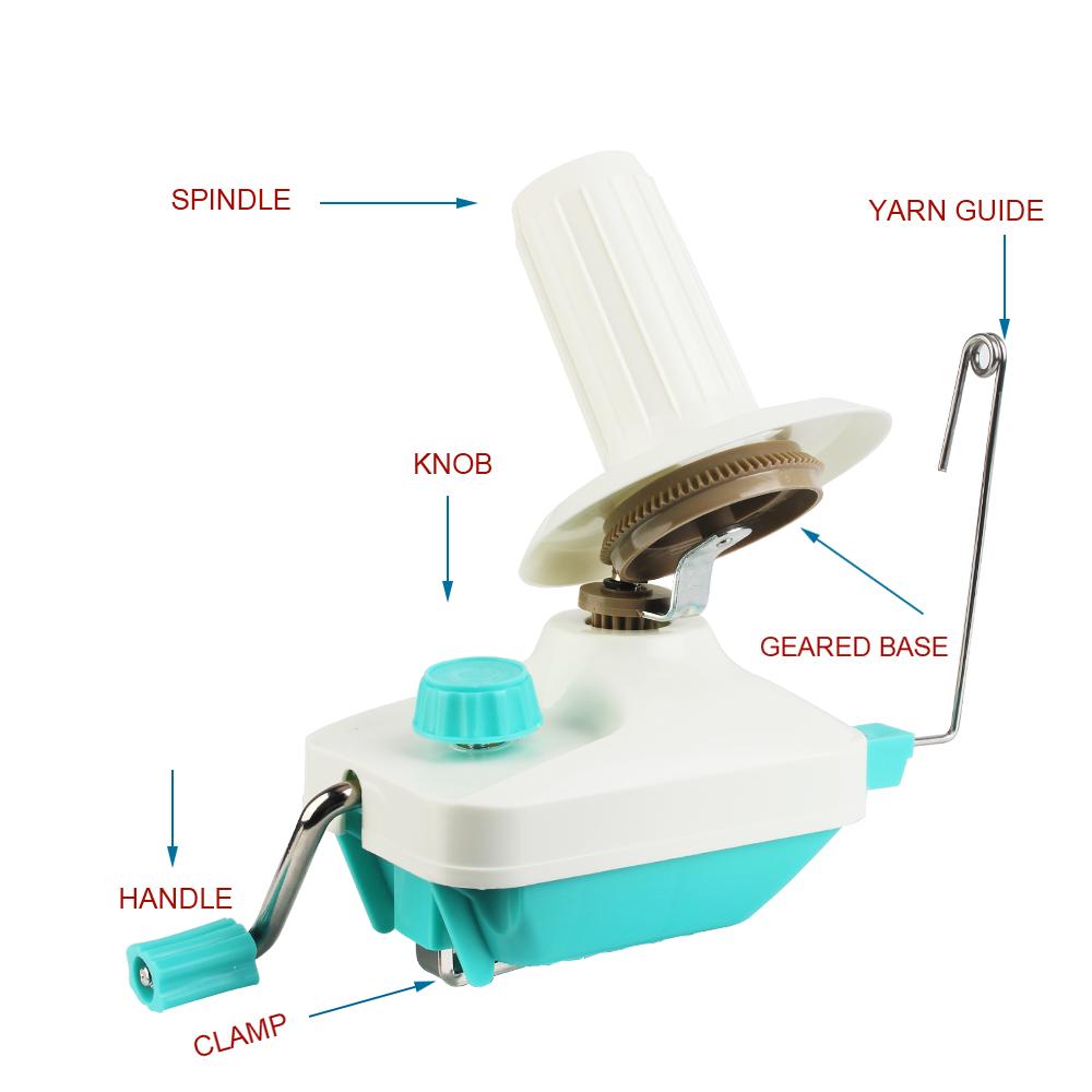 For DIY Sewing Making String Ball Hand Operated Yarn Winder Fiber Wool Manual Handheld 0-35mm Thickness Clip Winder Machine