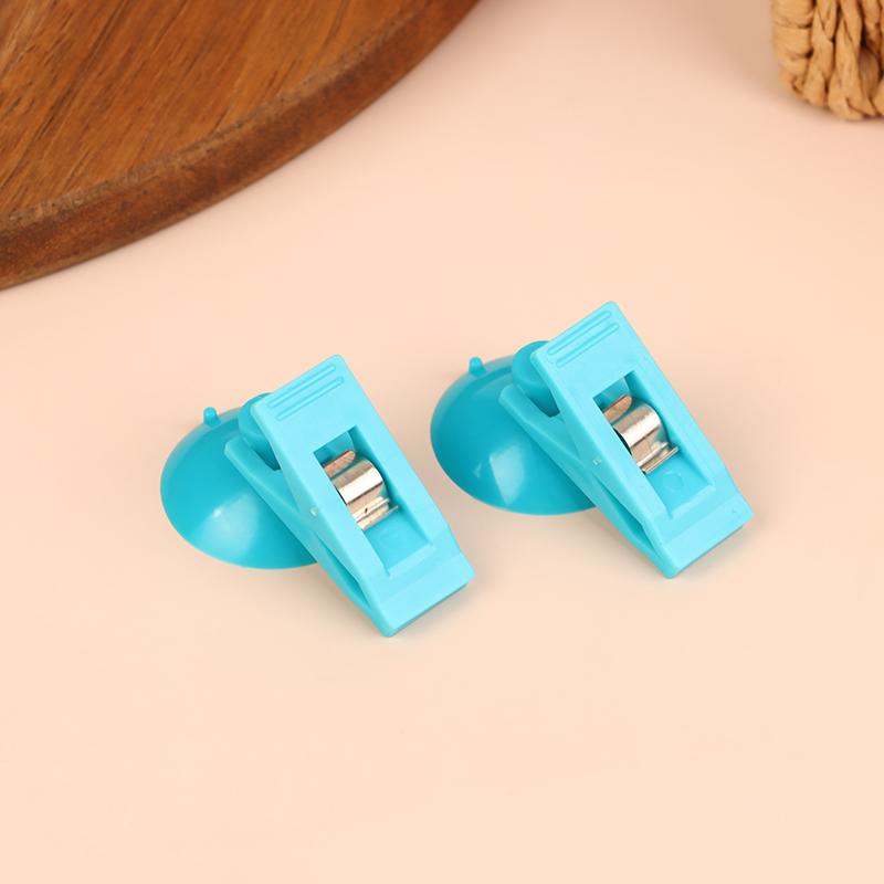 1 Pair Car Interior Window Clip Mount Black Suction Cap Clip Plastic Sucker Removable Holder For Sunshade Curtain Towel Ticket