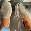 Весенняя обувь Женская мода Кристальный блеск chaussure femme Повседневные женские лоферы Слипоны На плоской платформе Женская обувь WSH4030