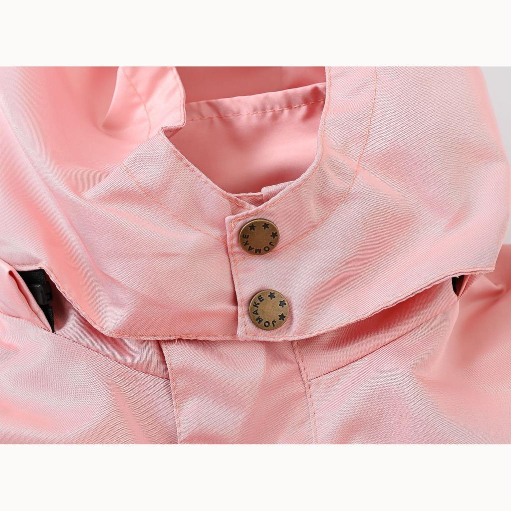 Детские куртки Детская одежда Однотонная ветровка для мальчиков и девочек с поясом Среднего и большого размера Детское осеннее пальто с капюшоном Съемный