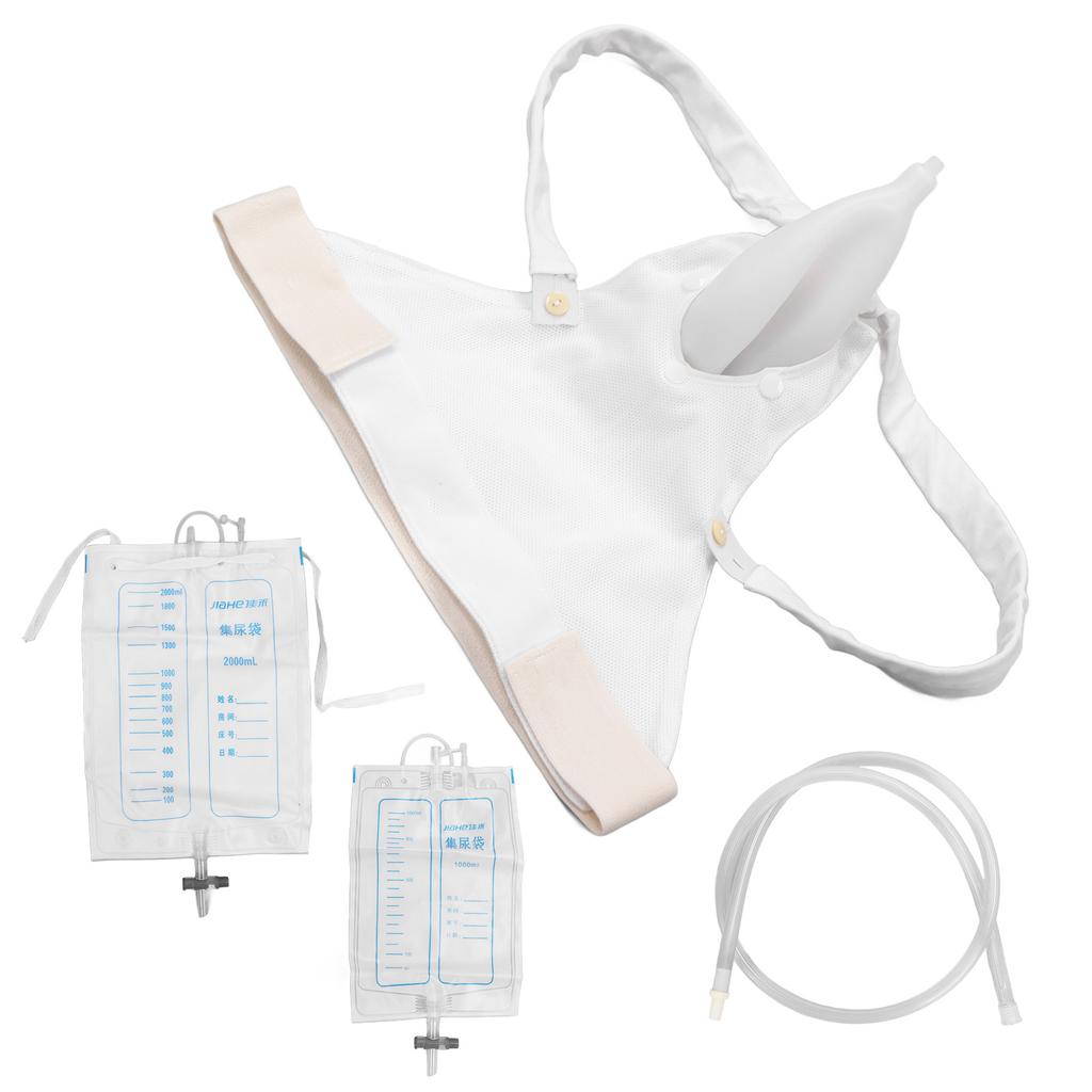 Female Urine Bag Collector Breathable Silicone Prevent Leakage Urine Soft Catheter Bag