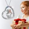 Сверкающее ожерелье с гальваническим покрытием «Отец обнял» и кулон «Сердце любви» навсегда ювелирные изделия подарок на день отца