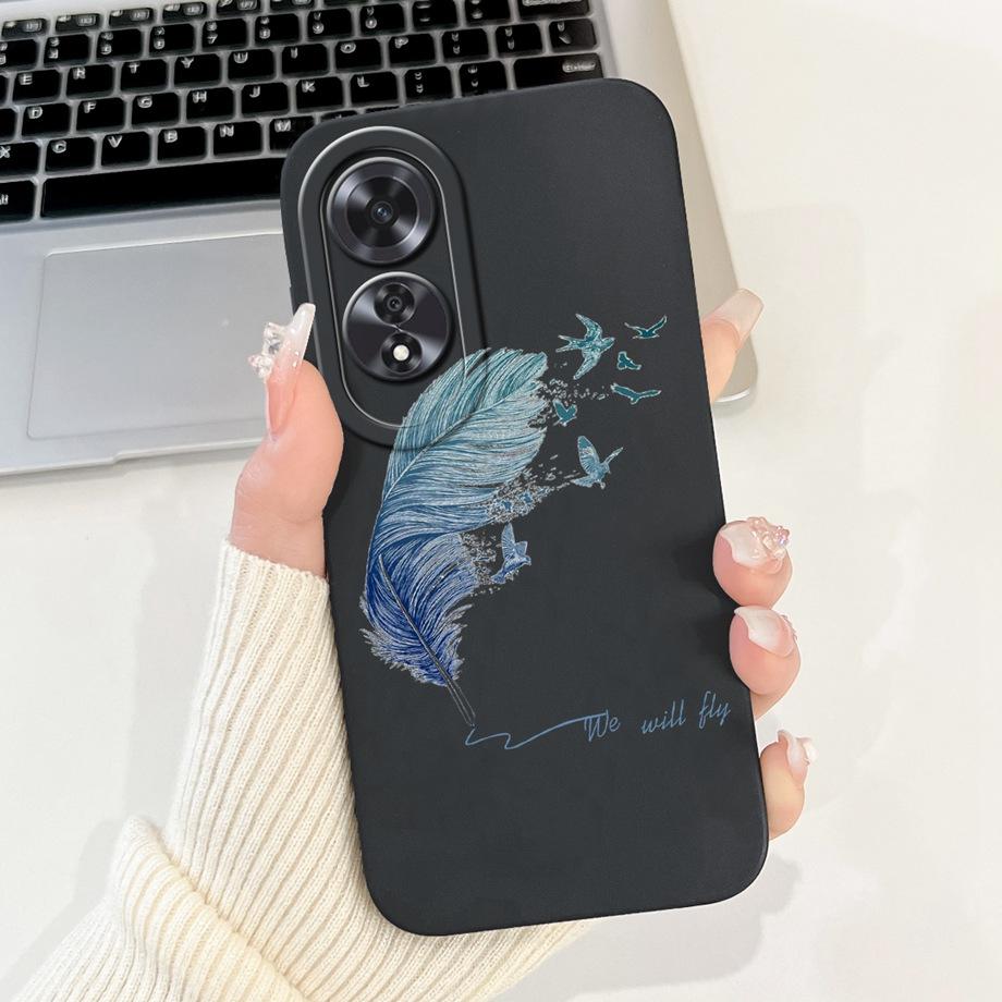 For Oppo A60 4G CPH2631 Case Cover Oppo A80 CPH2631 Soft Silicone TPU Flower Butterfly Girly Fashion Painting OppoA60 5G Funda
