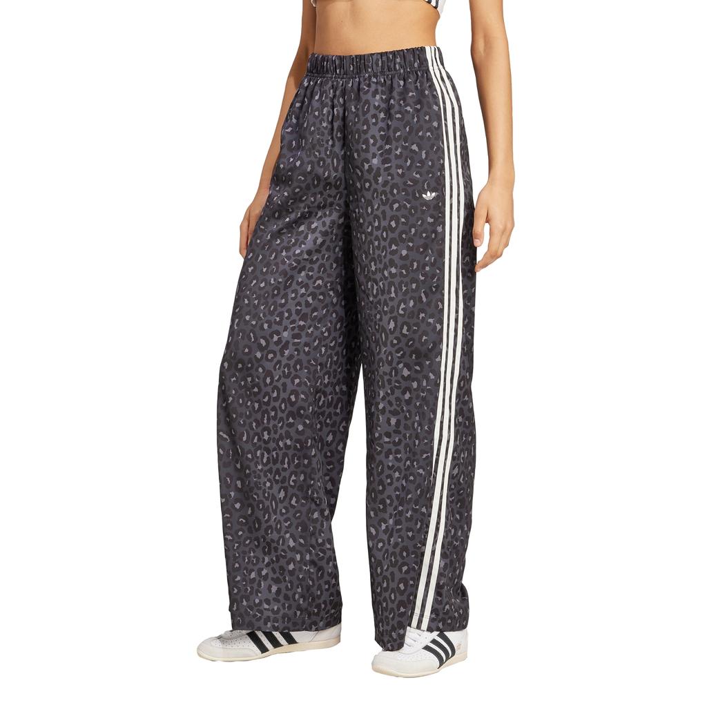 adidas Широкие атласные брюки - Леопардовые: Угольный / Ka2667