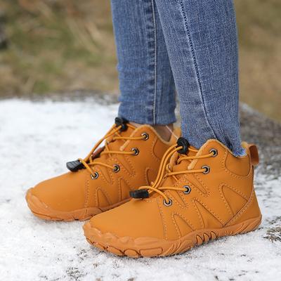 Детские широкомыслые хлопковые туфли для улицы, повседневные зимние ботинки, мужские утепленные термохлопковые ботинки