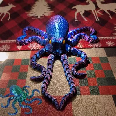 Нетоксичный 3D-печатный осьминог, подвижные гибкие суставы, игрушки-антистресс, украшение для дома, офиса, рабочего стола, морское животное, Декор, Подарки, Игрушки для детей, Украшения