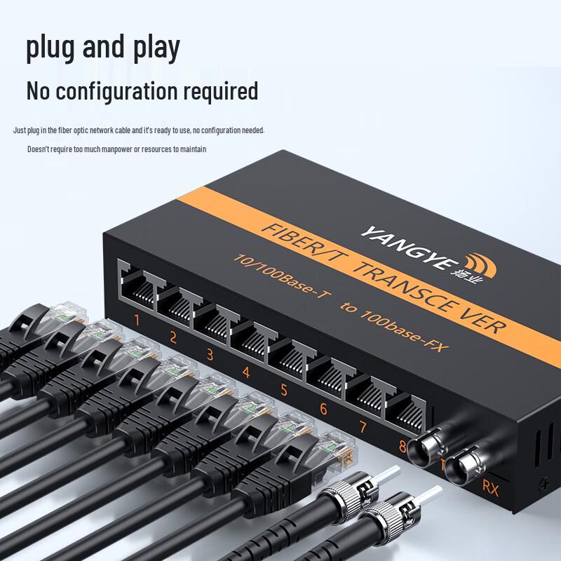 YANGYE 100Mbps Single-Mode Dual Fiber Media Converter