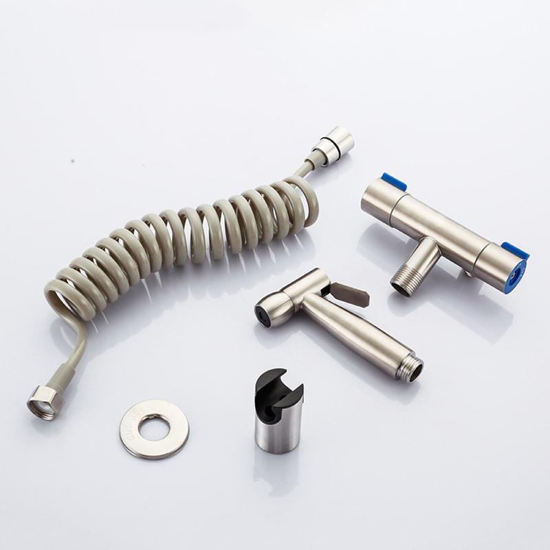 304 Stainless Steel Bidet Set Handheld Bidet Sprayer Set Shower Handheld Hand Bidet Faucet Toilet Single Cold Water Tap