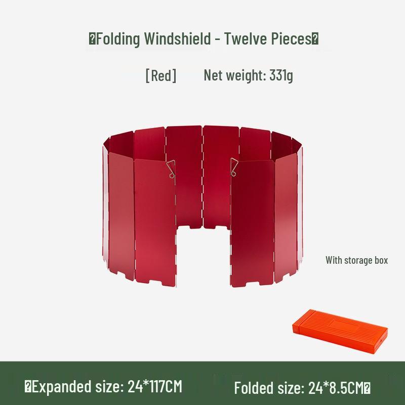 Портативная трехсекционная походная плита с ветрозащитой - Большой концентратор тепла