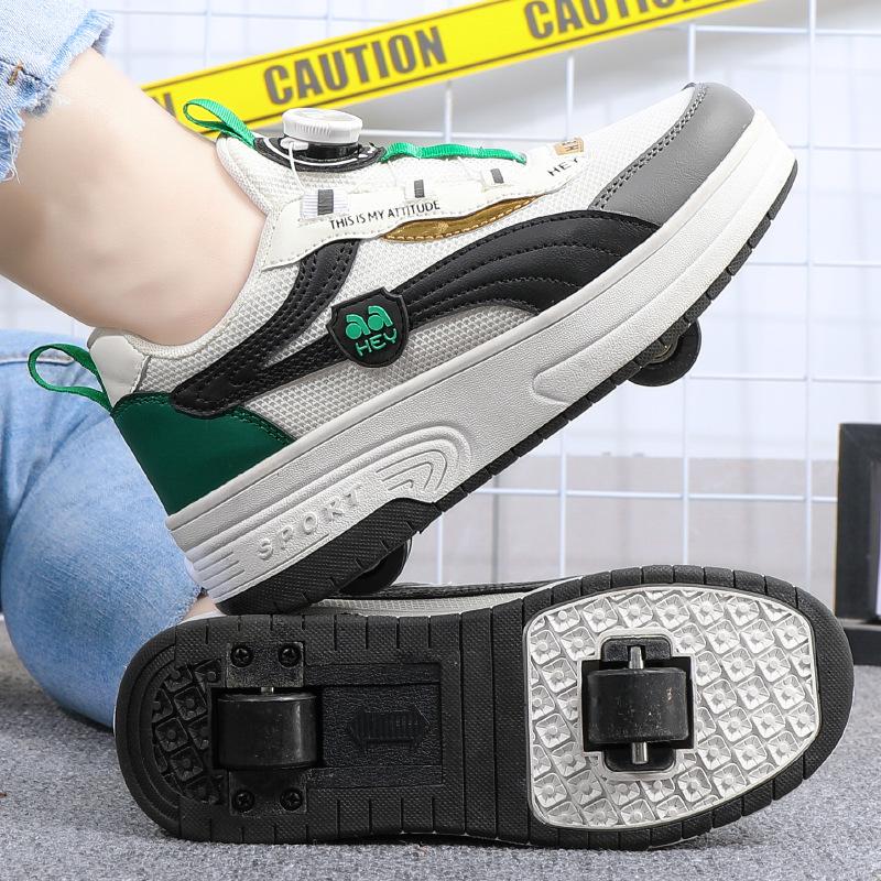 Winter Season Four Wheel Charging Roller Skates Children's Sports Shoes Colorful Casual Shoes For Girls Teenagers