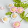 6PCS Crochet Flowers Daisy Bouquet Hand-Knitted Daisy Flower Artificial Flower for Valentines Day Mother's Day Birthday Wedding Home Decor