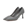 Fashion Pumps Women Shoes Soft Leather Solid Color Single Shoes for Womens  New Pointed Bare Color High Heels Womens Tacones Mujer