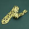 Japanese Anime Vintage Neck Tie Leopard Dots Printed Necktie with Glasses Cosplay Costume Props Accessories for Unisex