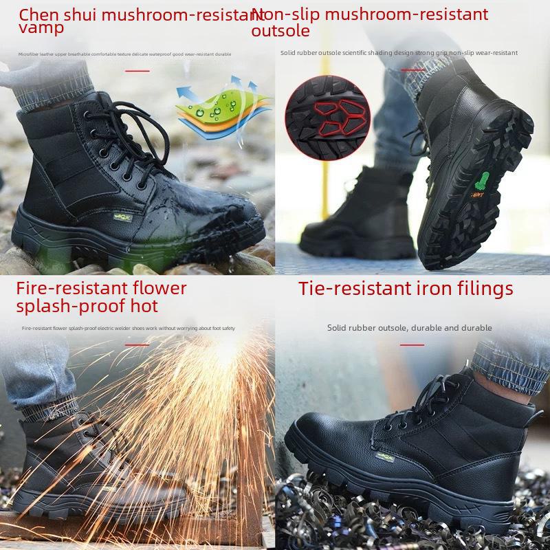 Зимняя утепленная рабочая обувь с защитой от ударов и проколов