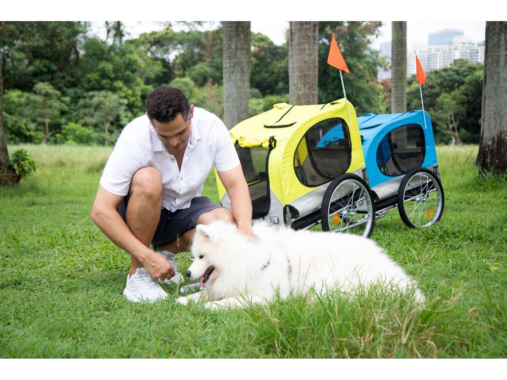 Детская велосипедная коляска-прицеп: Задний, складной, дышащий переноска для собак и кошек - Идеально подходит для велопрогулок и прогулок на открытом воздухе.