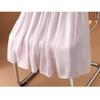 Dimanaf 2025 Summer Women New Skirts Solid Elastic Waist Pleated Mesh Elegant Skirts