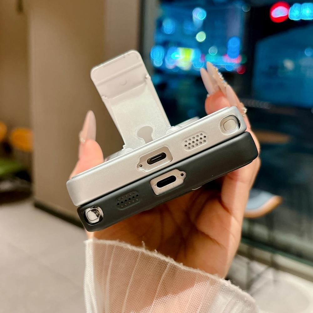 Original Hide Fold Bracket For Magsafe Phone Case For Samsung S26 S25 S24 FE Plus Ultra Shockproof Magnetic Frosted Bumper Cover