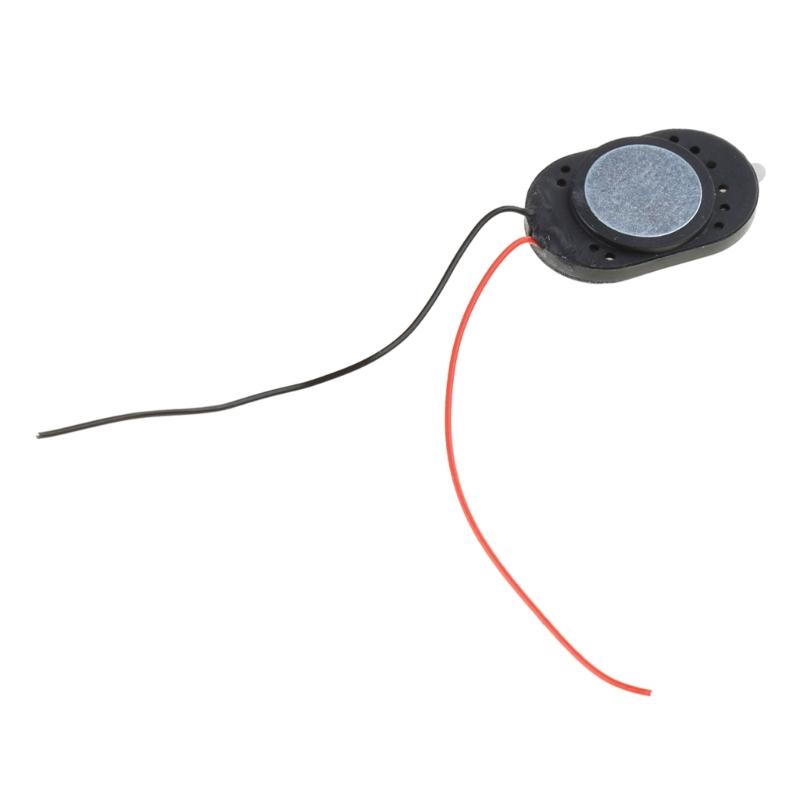 Pack of 2pcs Portable Speaker Mini Audio 2415 8ohm 1W Loudspeaker with Cable Black for Notebook DIY Modification