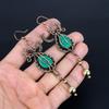 Серьги из малахита, украшения из меди 999 пробы с проволочной оплеткой, подарок для женщин, серьги ручной работы, украшения с драгоценными камнями