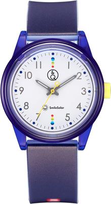 [Citizen Q&Q] Аналоговые часы Smile Solar, Сочетающийся стиль, Водонепроницаемые, Уретановый ремешок, RP26-011, Синий