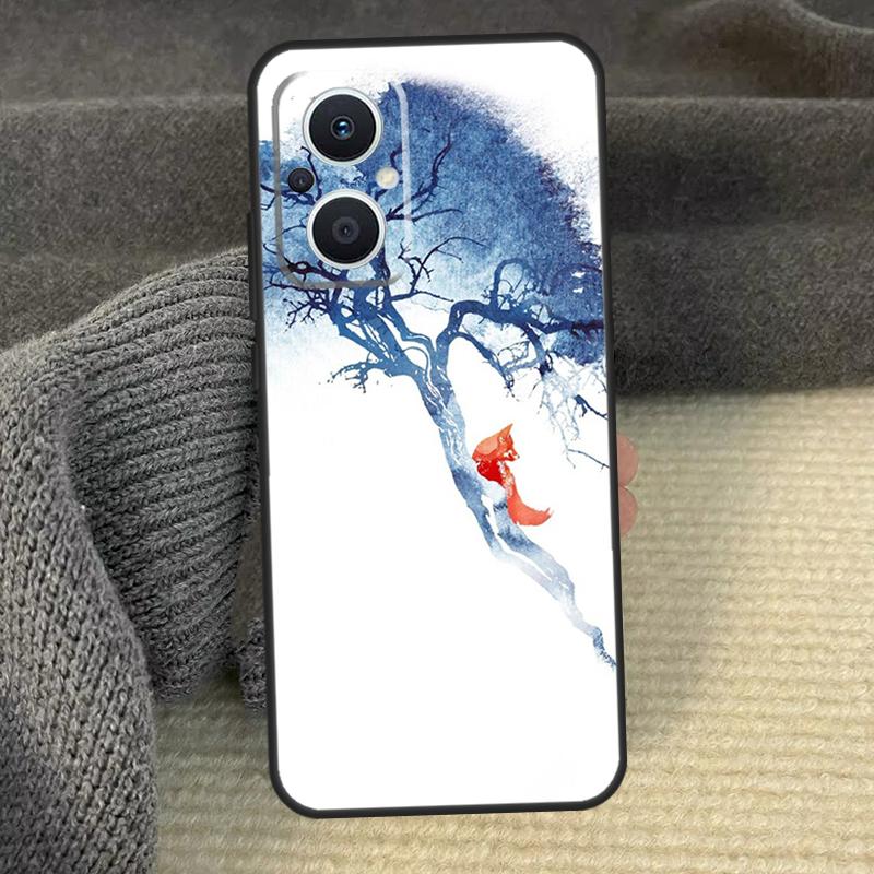 Акварельная живопись Чехол для телефона с лисой Для OPPO Reno 12F 12 13 F 11 8T 7 8 10 Pro OPPO Find X5 Lite X3 X6 X8 Pro Чехол