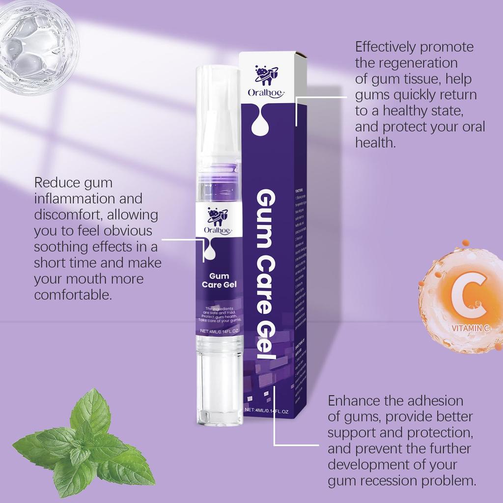 Oralhoe Фиолетовый гель для ухода за деснами Глубокая очистка Пятна Бережный уход за деснами Уход за зубами
