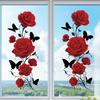 Красная роза бабочка наклейки на стекло для гостиной спальни и балкона